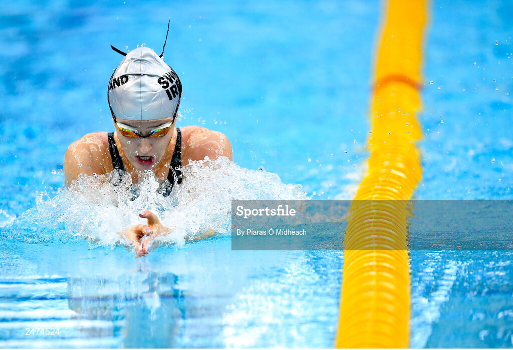 3 April 2023; Fiona Henderson of Alliance competes in the Women 13 & Over 50 LC metre breaststroke heats during day three of the Swim Ireland Irish Open Swimming Championships at the National Aquatic Centre in Dublin. Photo by Piaras Ó Mídheach/Sportsfile