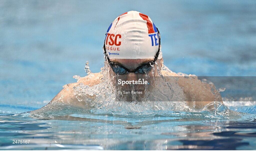 5 March 2023;  Andrew Mullen of Templeogue, Dublin, competes in the Men's 13 and over 200m individual medley during day five of the Swim Ireland Irish Open Swimming Championships at the National Aquatic Centre in Dublin. Photo by Sam Barnes/Sportsfile