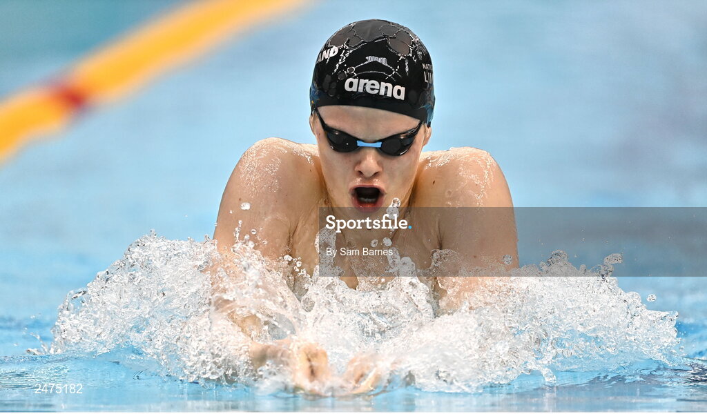 5 March 2023; Jack Cassin of NCL Dolphin competes in the Men's 13 and over 200m individual medley during day five of the Swim Ireland Irish Open Swimming Championships at the National Aquatic Centre in Dublin. Photo by Sam Barnes/Sportsfile