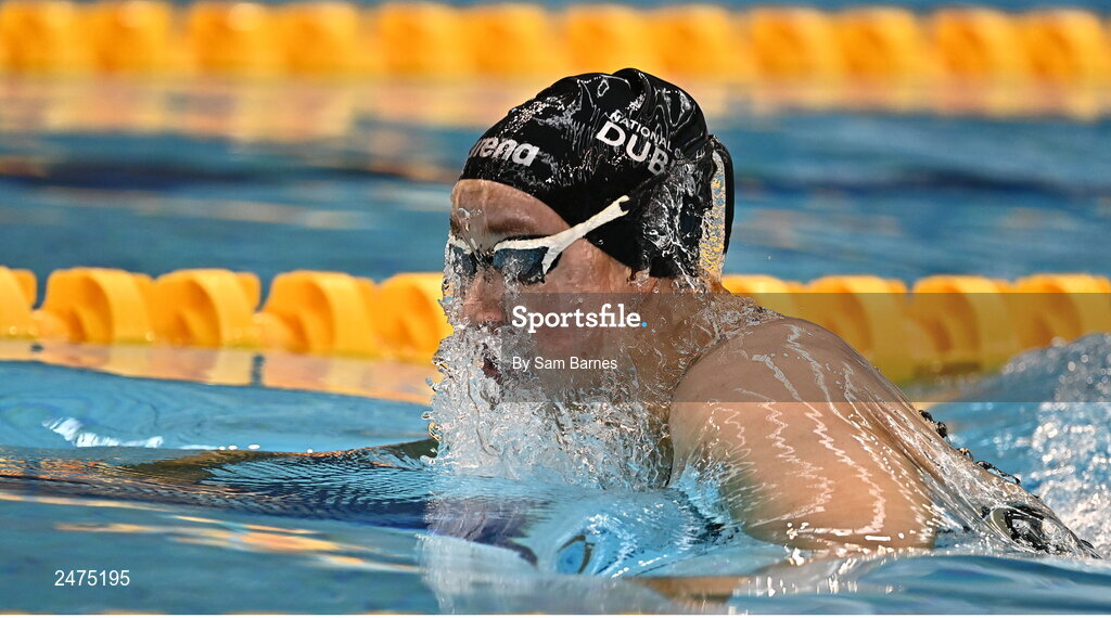 5 March 2023; Niamh Coyne of NCD Tallaght, Dublin, competes in the women's 13 and over 200m breaststroke heats during day five of the Swim Ireland Irish Open Swimming Championships at the National Aquatic Centre in Dublin. Photo by Sam Barnes/Sportsfile