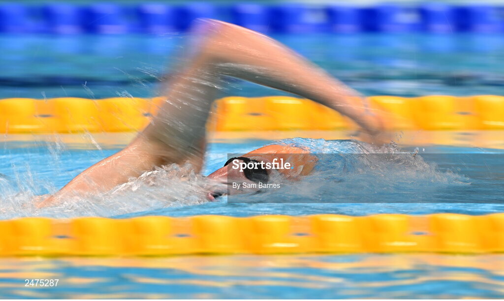 5 March 2023; Liam O'Connor of Kingdom competes in the men's 13 and over 1500m freestyle heats during day five of the Swim Ireland Irish Open Swimming Championships at the National Aquatic Centre in Dublin. Photo by Sam Barnes/Sportsfile