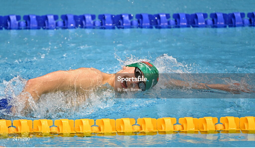 5 March 2023; Vincent Kopczynski of Sundays Well, Cork, competes in the men's 13 and over 1500m freestyle heats during day five of the Swim Ireland Irish Open Swimming Championships at the National Aquatic Centre in Dublin. Photo by Sam Barnes/Sportsfile