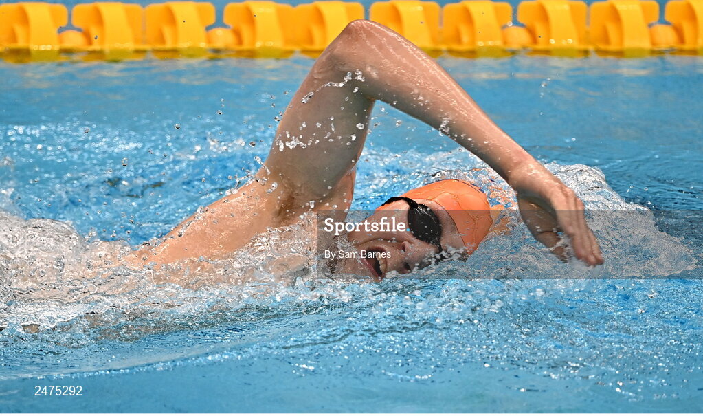 5 March 2023; Liam O'Connor of Kingdom competes in the men's 13 and over 1500m freestyle heats during day five of the Swim Ireland Irish Open Swimming Championships at the National Aquatic Centre in Dublin. Photo by Sam Barnes/Sportsfile