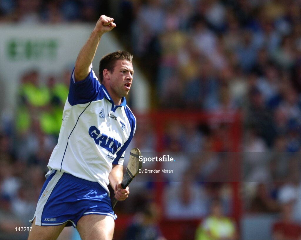 6 June 2004; Dan Shanahan, Waterford, celebrates scoring his sides first goal against Tipperary. Guinness Munster Senior Hurling Championship semi-final, Tipperary v Waterford, Pairc Ui Chaoimh, Cork. Picture credit; Brendan Moran / SPORTSFILE
