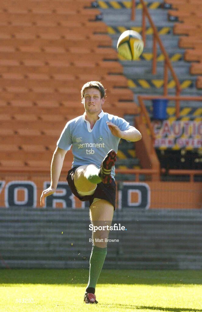 18 June 2004; Ronan O'Gara in action during Irish rugby squad training. Newlans Rugby Stadium, Cape Town, South Africa. Picture credit; Matt Browne / SPORTSFILE