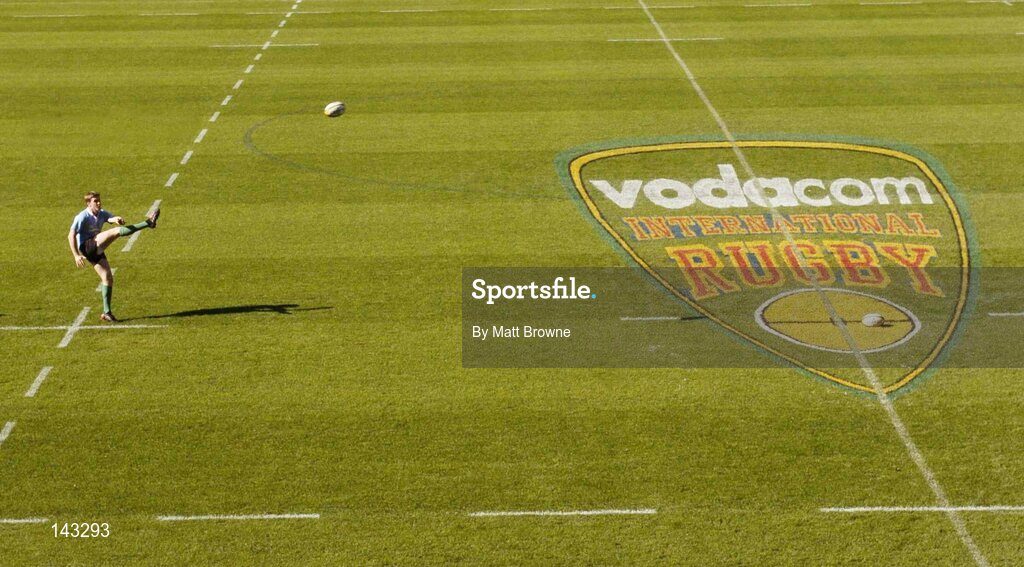18 June 2004; Ronan O'Gara in action during Irish rugby squad training. Newlans Rugby Stadium, Cape Town, South Africa. Picture credit; Matt Browne / SPORTSFILE
