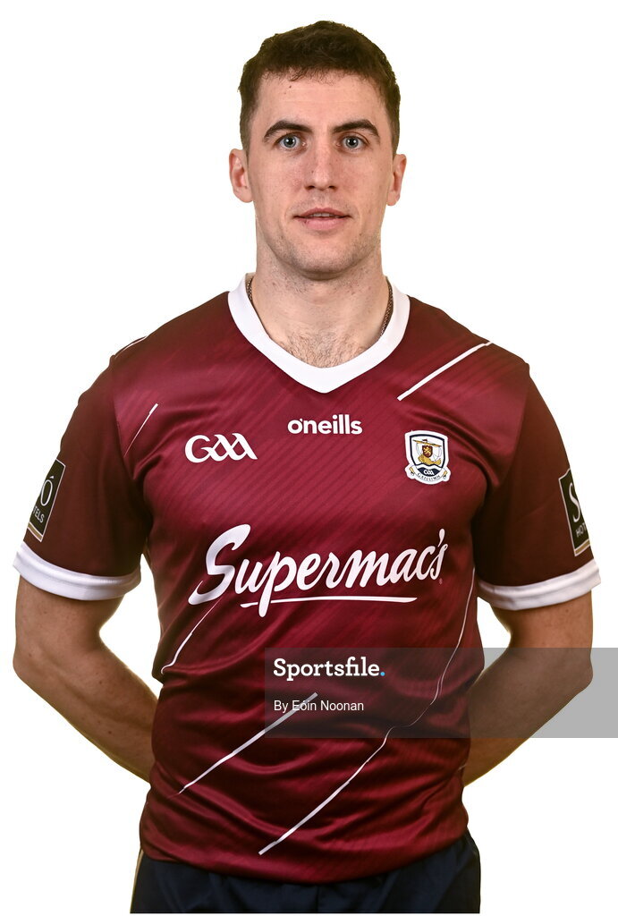 28 March 2023; Daithi Burke poses for a portrait during a Galway hurling squad portrait session at Galway GAA Training Centre, Loughgeorge in Galway. Photo by Eóin Noonan/Sportsfile