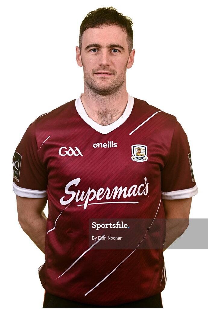 28 March 2023; David Burke poses for a portrait during a Galway hurling squad portrait session at Galway GAA Training Centre, Loughgeorge in Galway. Photo by Eóin Noonan/Sportsfile
