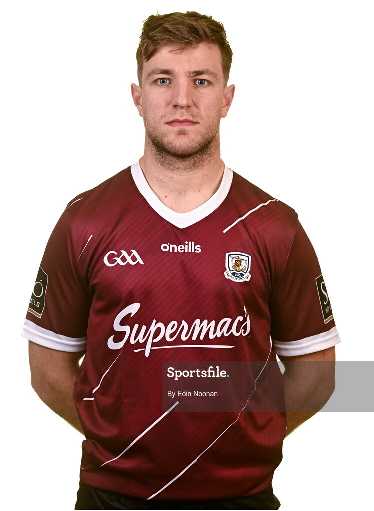 28 March 2023; Fintan Burke poses for a portrait during a Galway hurling squad portrait session at Galway GAA Training Centre, Loughgeorge in Galway. Photo by Eóin Noonan/Sportsfile
