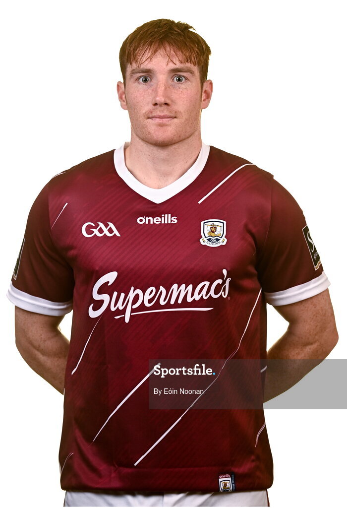 28 March 2023; Conor Whelan poses for a portrait during a Galway hurling squad portrait session at Galway GAA Training Centre, Loughgeorge in Galway. Photo by Eóin Noonan/Sportsfile