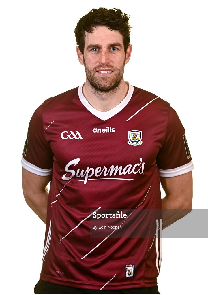 28 March 2023; Gearóid McInerney poses for a portrait during a Galway hurling squad portrait session at Galway GAA Training Centre, Loughgeorge in Galway. Photo by Eóin Noonan/Sportsfile