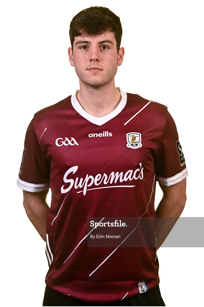 28 March 2023; Eoin Lawless poses for a portrait during a Galway hurling squad portrait session at Galway GAA Training Centre, Loughgeorge in Galway. Photo by Eóin Noonan/Sportsfile