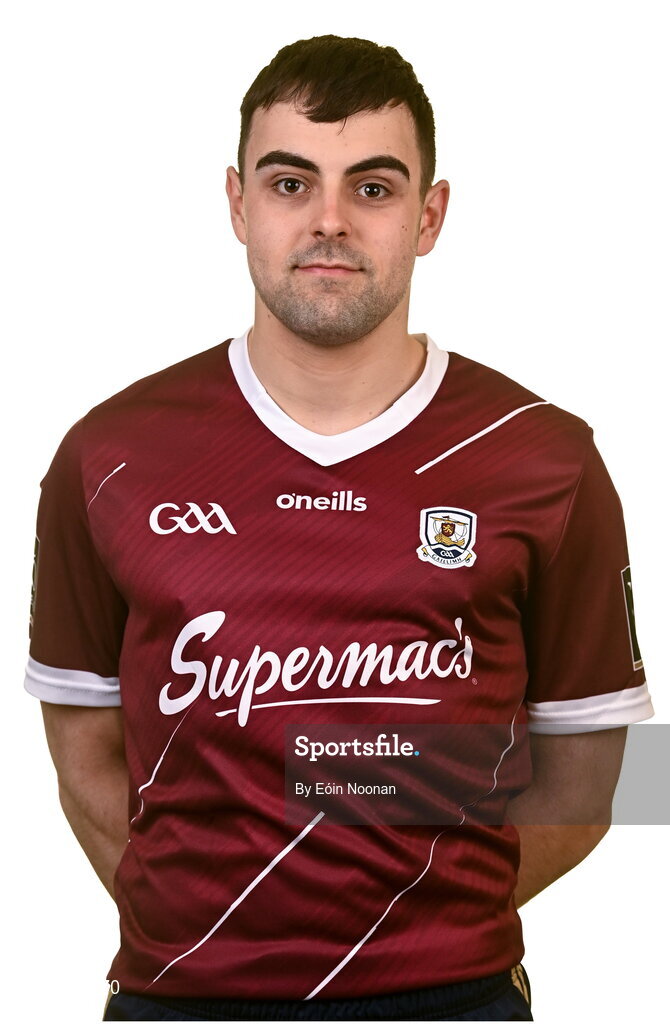 28 March 2023; Daniel Loftus poses for a portrait during a Galway hurling squad portrait session at Galway GAA Training Centre, Loughgeorge in Galway. Photo by Eóin Noonan/Sportsfile