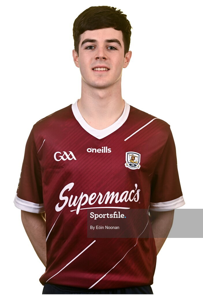 28 March 2023; Liam Collins poses for a portrait during a Galway hurling squad portrait session at Galway GAA Training Centre, Loughgeorge in Galway. Photo by Eóin Noonan/Sportsfile