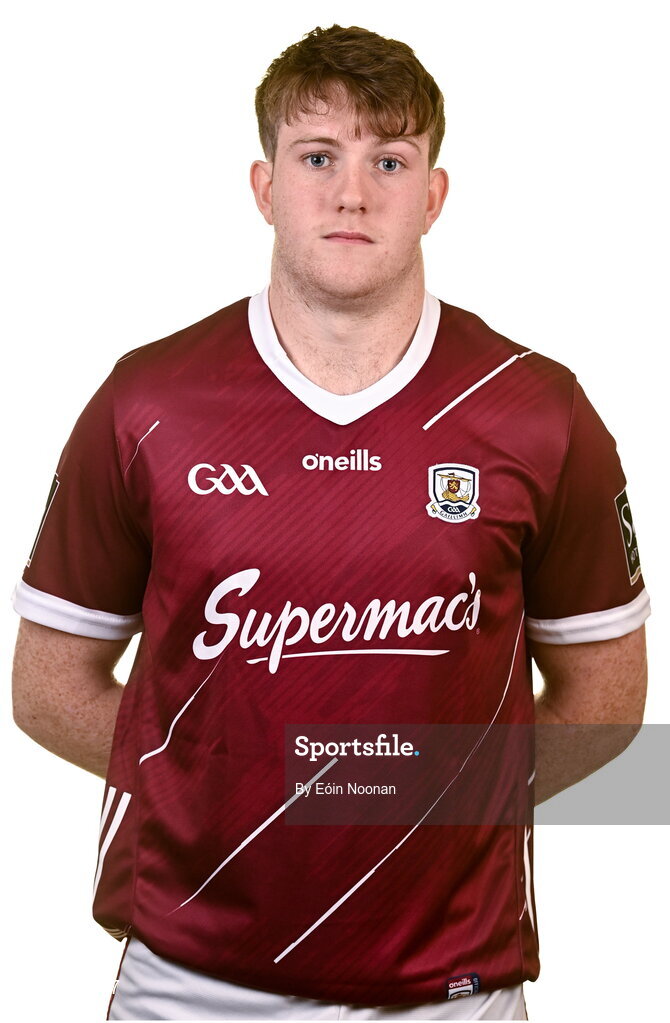 28 March 2023; John Cooney poses for a portrait during a Galway hurling squad portrait session at Galway GAA Training Centre, Loughgeorge in Galway. Photo by Eóin Noonan/Sportsfile