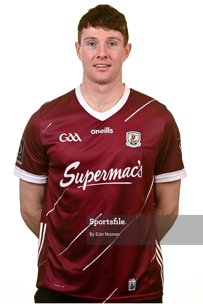 28 March 2023; Cathal Mannion poses for a portrait during a Galway hurling squad portrait session at Galway GAA Training Centre, Loughgeorge in Galway. Photo by Eóin Noonan/Sportsfile