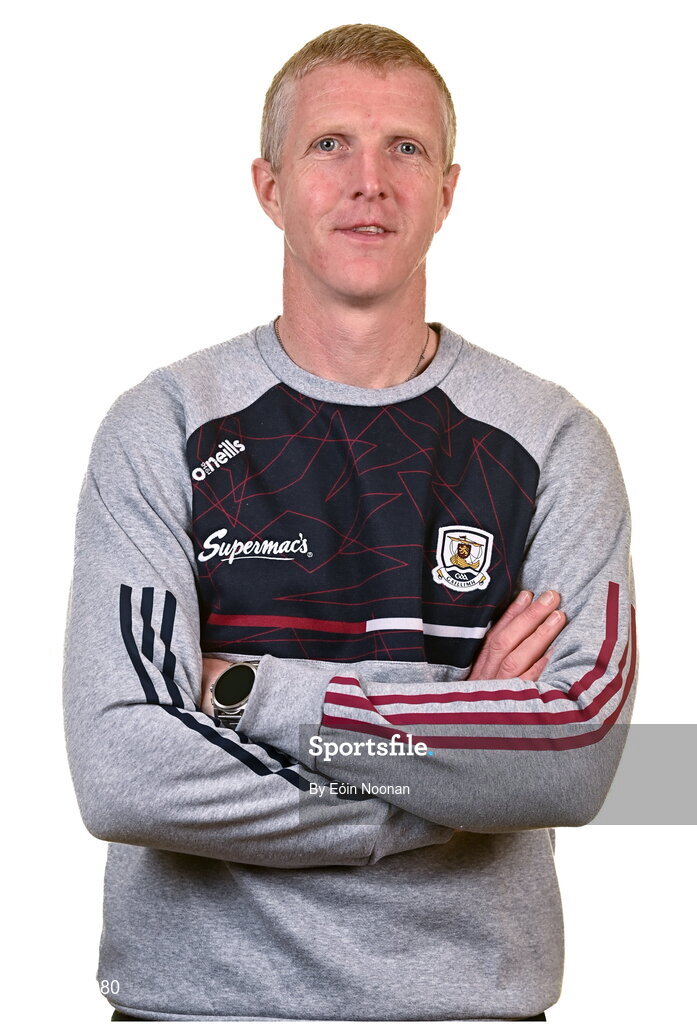 28 March 2023; Manager Henry Shefflin poses for a portrait during a Galway hurling squad portrait session at Galway GAA Training Centre, Loughgeorge in Galway. Photo by Eóin Noonan/Sportsfile