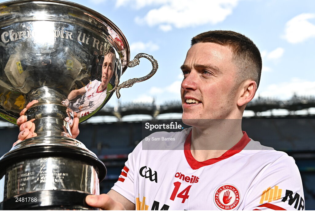 13 April 2023; Lorcan Delvin of Tyrone in attendance at the launch of the Joe McDonagh, Christy Ring, Nickey Rackard & Lory Meagher Cup Competitions at Croke Park in Dublin.  Photo by Sam Barnes/Sportsfile