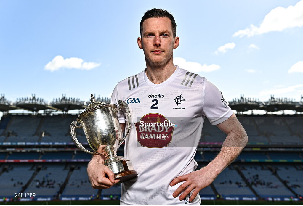 13 April 2023; Niall Muineacha´in of Kildare in attendance at the launch of the Joe McDonagh, Christy Ring, Nickey Rackard & Lory Meagher Cup Competitions at Croke Park in Dublin.  Photo by Sam Barnes/Sportsfile