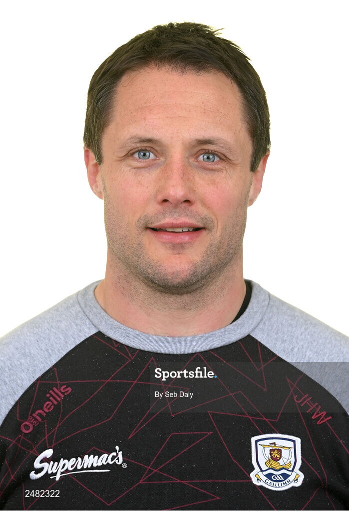 13 April 2023; Head of strength and conditioning Jonathan Harris Wright during a Galway football squad portrait session at Milltown GAA in Galway. Photo by Seb Daly/Sportsfile
