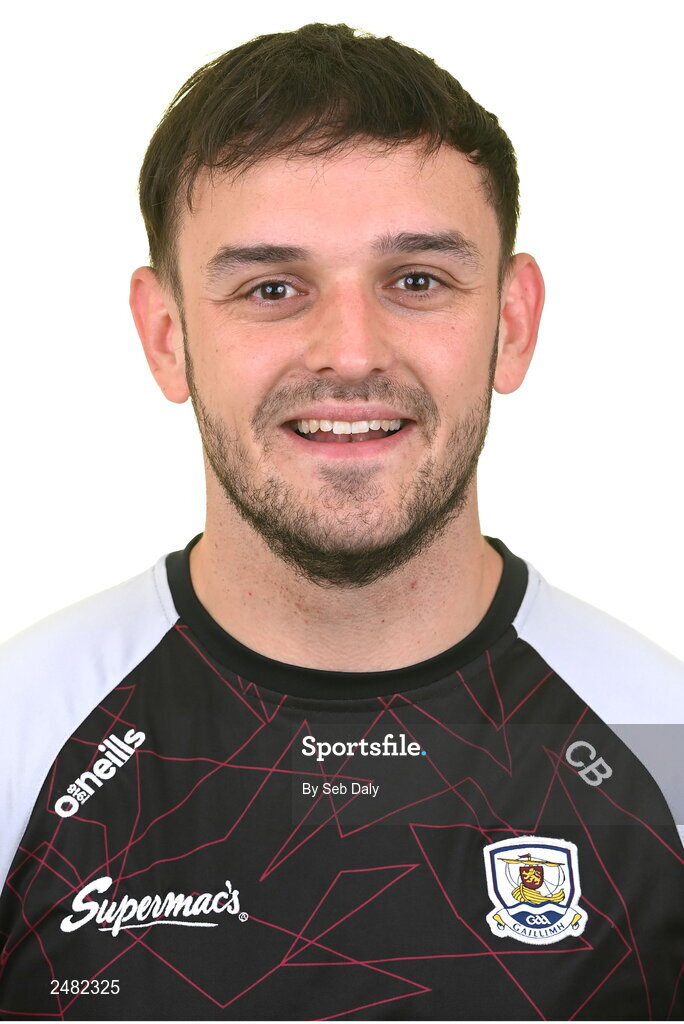 13 April 2023; Strength and conditioning coach Cian Breathnach McGinn during a Galway football squad portrait session at Milltown GAA in Galway. Photo by Seb Daly/Sportsfile