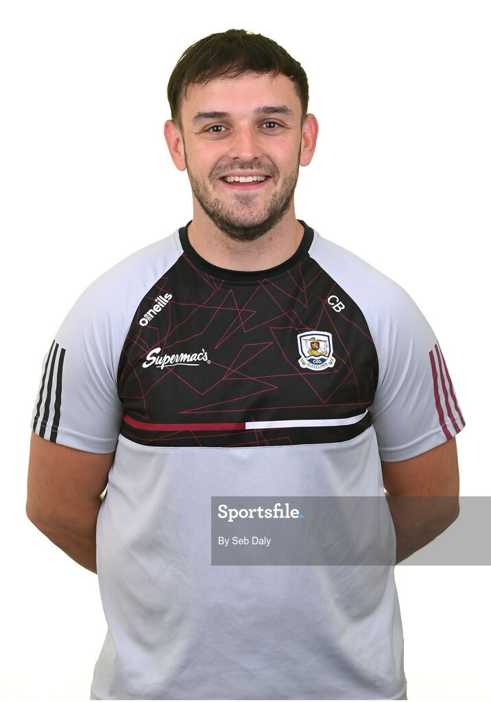 13 April 2023; Strength and conditioning coach Cian Breathnach McGinn during a Galway football squad portrait session at Milltown GAA in Galway. Photo by Seb Daly/Sportsfile