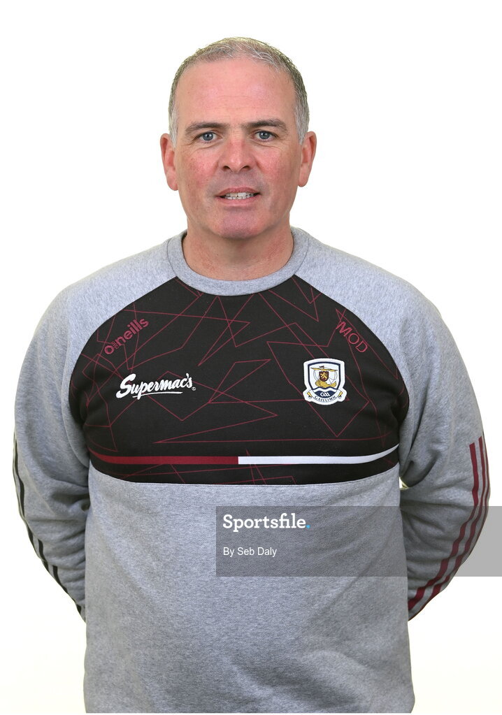 13 April 2023; Selector Micheal O’Domhnaill during a Galway football squad portrait session at Milltown GAA in Galway. Photo by Seb Daly/Sportsfile