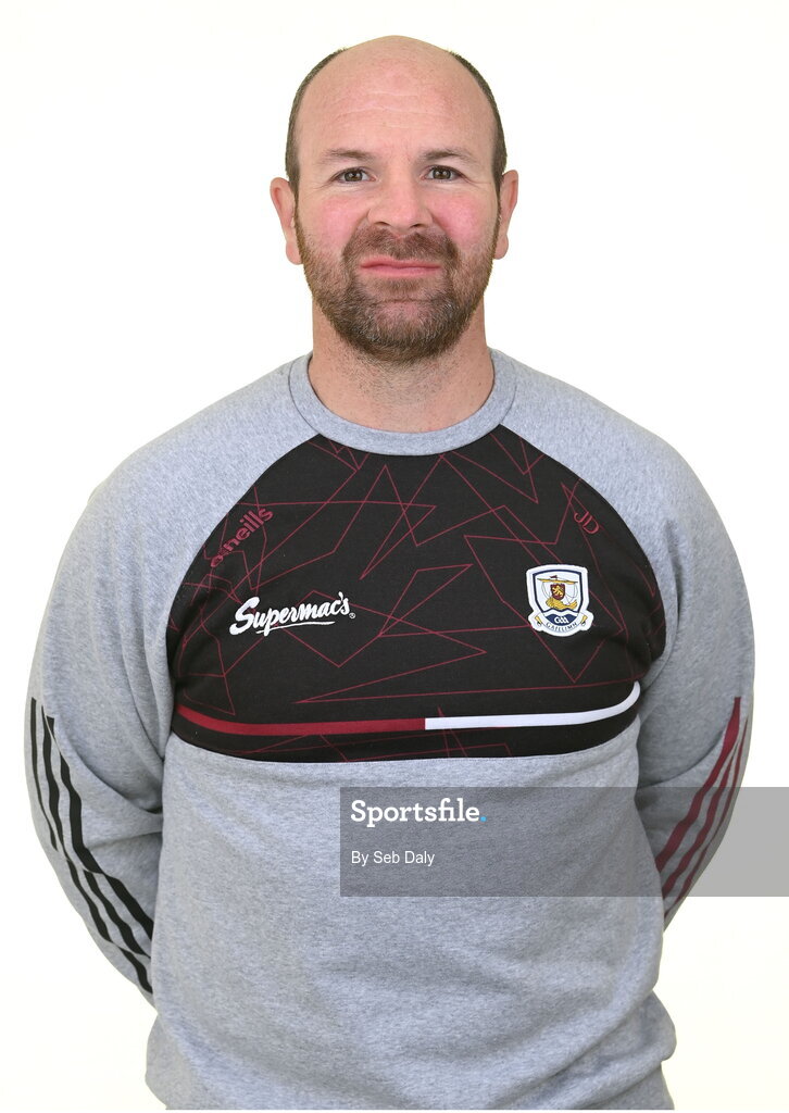 13 April 2023; Selector John Divilly during a Galway football squad portrait session at Milltown GAA in Galway. Photo by Seb Daly/Sportsfile
