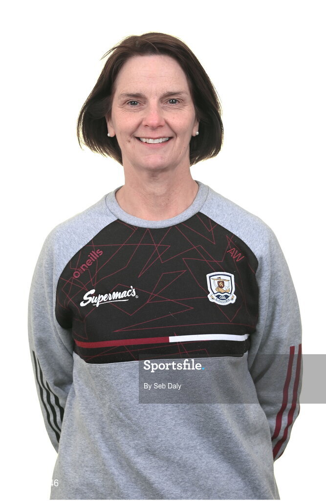 13 April 2023; Physiotherapist Aofaine Walshe during a Galway football squad portrait session at Milltown GAA in Galway. Photo by Seb Daly/Sportsfile