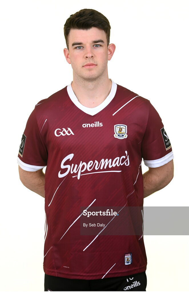 13 April 2023; Tomo Culhane during a Galway football squad portrait session at Milltown GAA in Galway. Photo by Seb Daly/Sportsfile