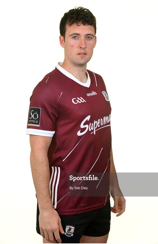 13 April 2023; Eoin Finnerty during a Galway football squad portrait session at Milltown GAA in Galway. Photo by Seb Daly/Sportsfile