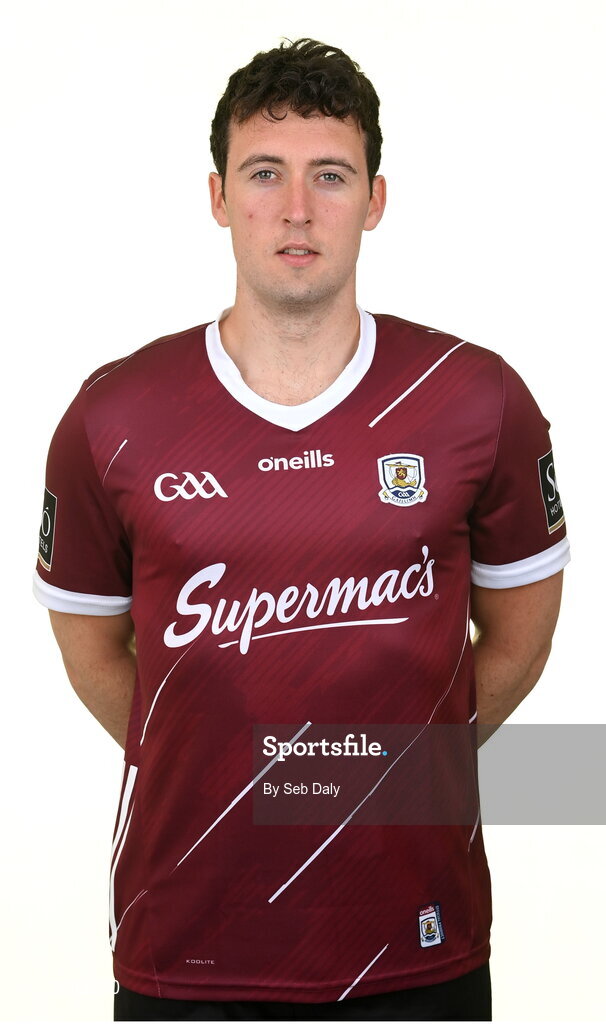 13 April 2023; Eoin Finnerty during a Galway football squad portrait session at Milltown GAA in Galway. Photo by Seb Daly/Sportsfile