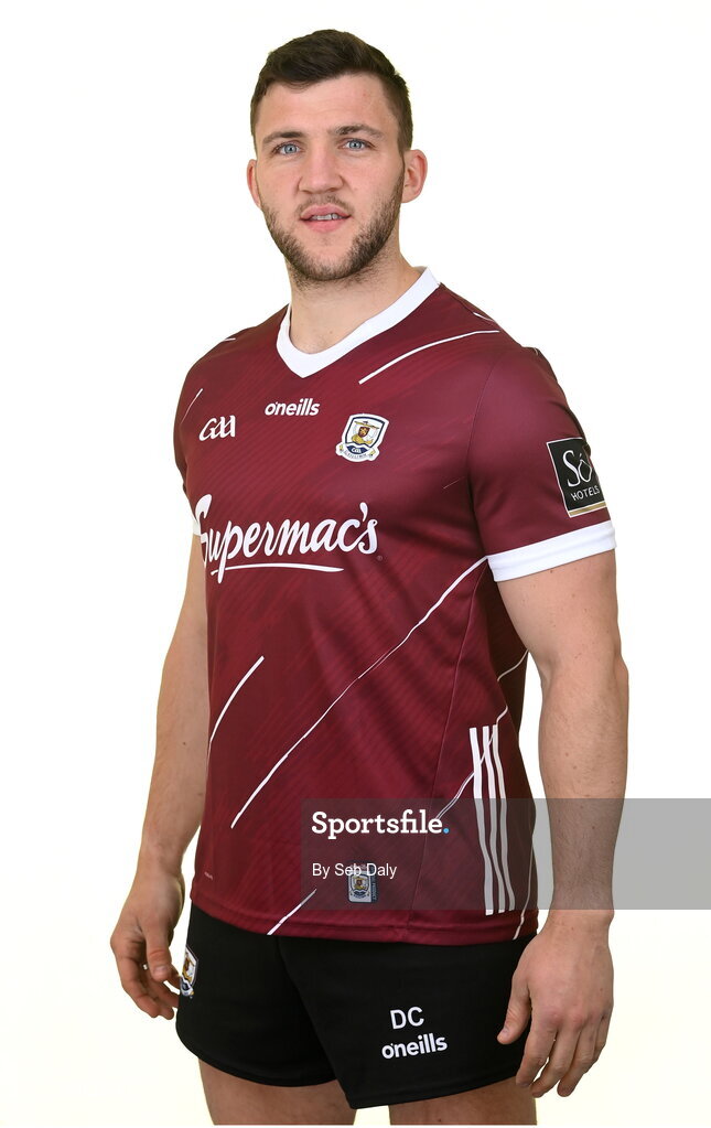 13 April 2023; Damien Comer during a Galway football squad portrait session at Milltown GAA in Galway. Photo by Seb Daly/Sportsfile