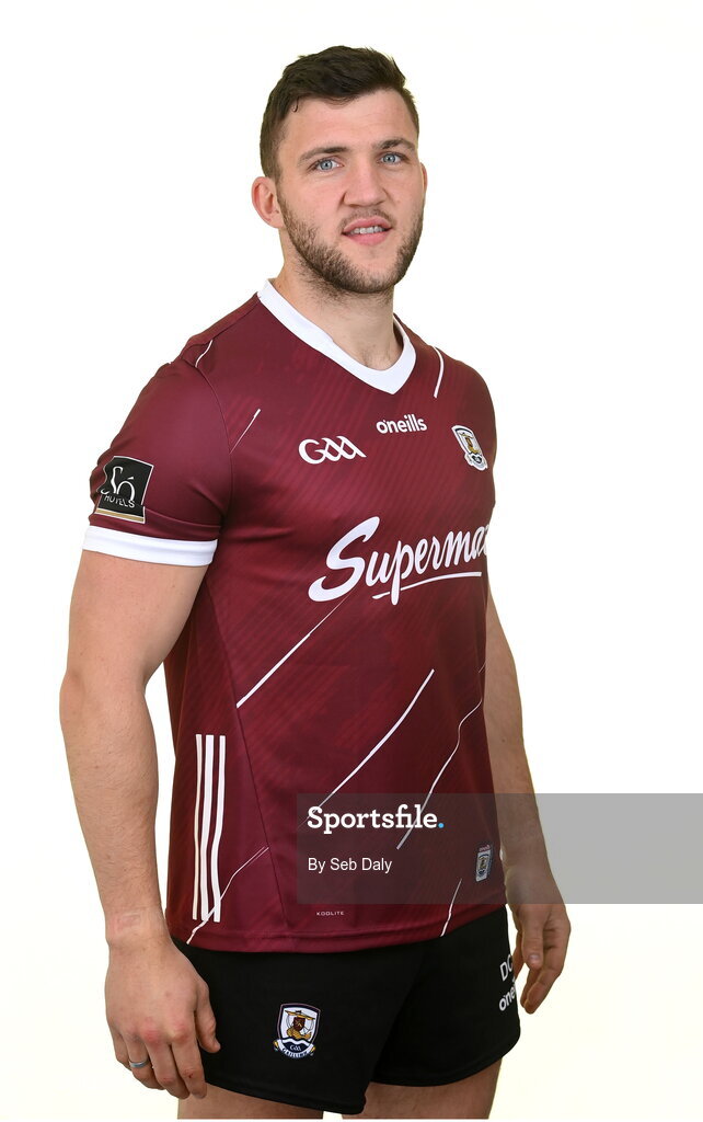 13 April 2023; Damien Comer during a Galway football squad portrait session at Milltown GAA in Galway. Photo by Seb Daly/Sportsfile