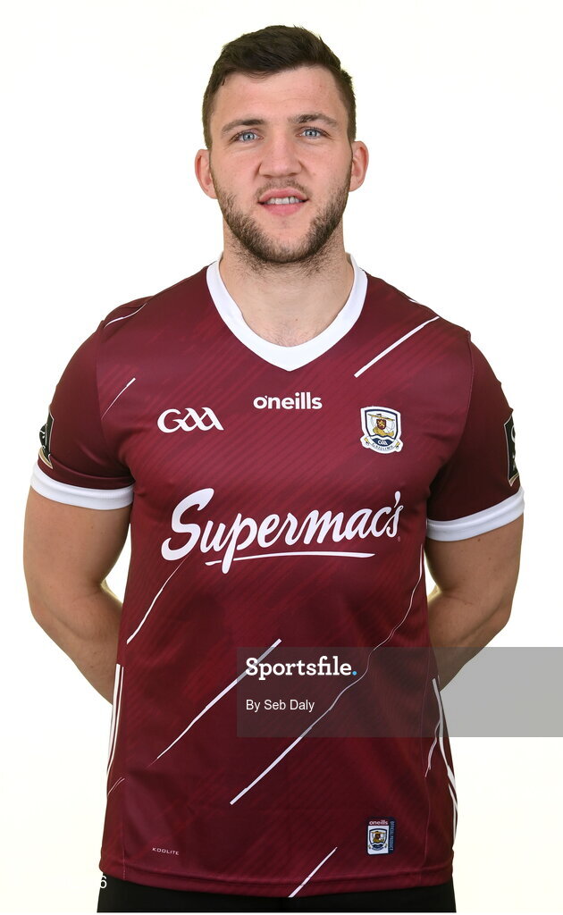 13 April 2023; Damien Comer during a Galway football squad portrait session at Milltown GAA in Galway. Photo by Seb Daly/Sportsfile