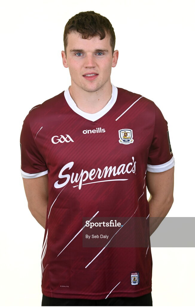 13 April 2023; John Daly during a Galway football squad portrait session at Milltown GAA in Galway. Photo by Seb Daly/Sportsfile