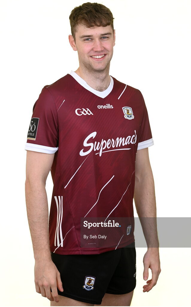 13 April 2023; Patrick Kelly during a Galway football squad portrait session at Milltown GAA in Galway. Photo by Seb Daly/Sportsfile