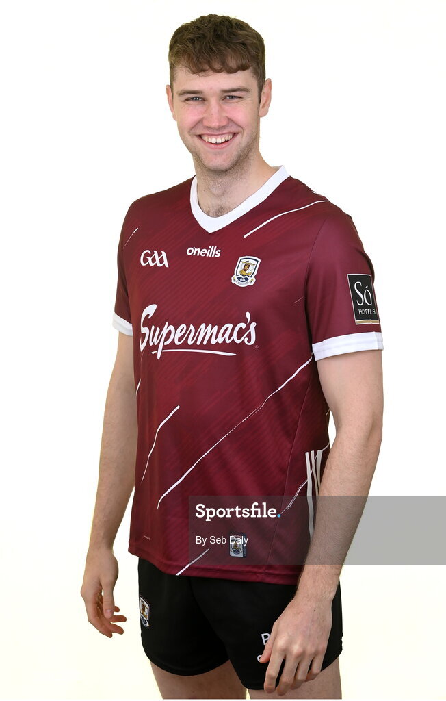 13 April 2023; Patrick Kelly during a Galway football squad portrait session at Milltown GAA in Galway. Photo by Seb Daly/Sportsfile