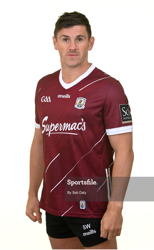 13 April 2023; Shane Walsh during a Galway football squad portrait session at Milltown GAA in Galway. Photo by Seb Daly/Sportsfile