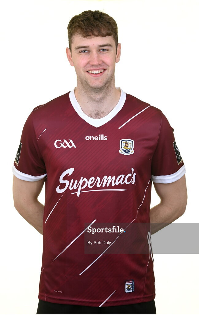 13 April 2023; Patrick Kelly during a Galway football squad portrait session at Milltown GAA in Galway. Photo by Seb Daly/Sportsfile