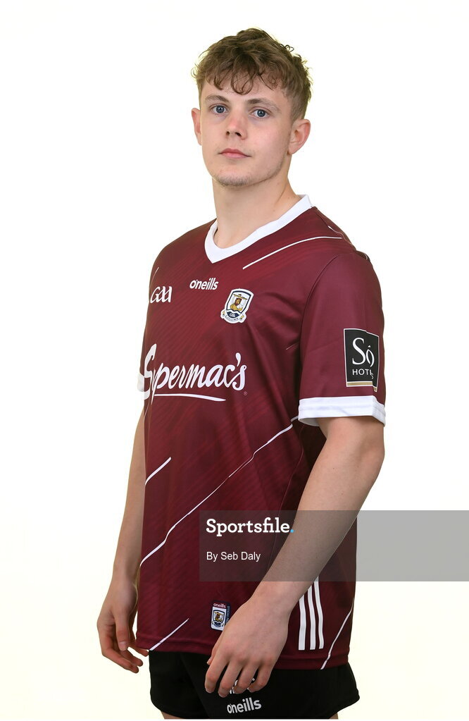 13 April 2023; Johnny McGrath during a Galway football squad portrait session at Milltown GAA in Galway. Photo by Seb Daly/Sportsfile