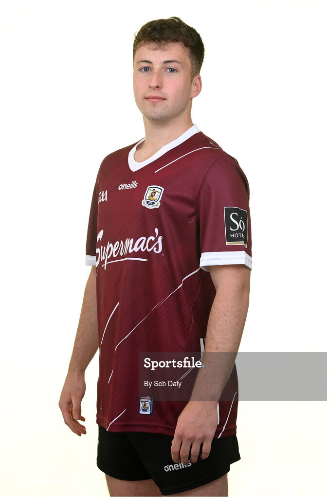 13 April 2023; Nathan Grainger during a Galway football squad portrait session at Milltown GAA in Galway. Photo by Seb Daly/Sportsfile