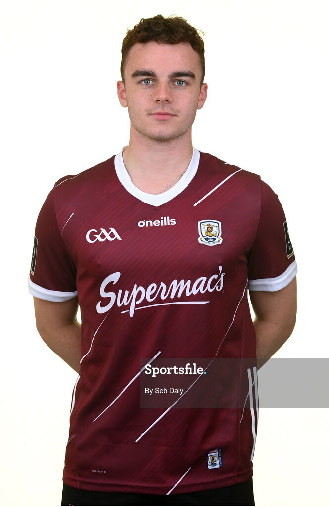 13 April 2023; Daniel O’Flaherty during a Galway football squad portrait session at Milltown GAA in Galway. Photo by Seb Daly/Sportsfile