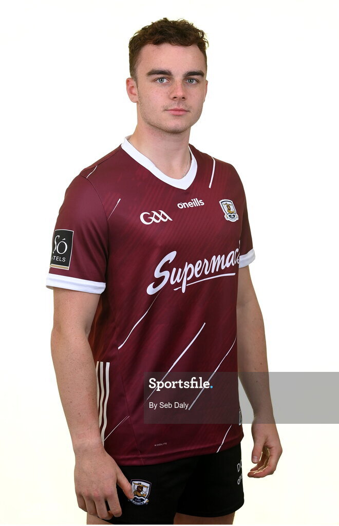 13 April 2023; Daniel O’Flaherty during a Galway football squad portrait session at Milltown GAA in Galway. Photo by Seb Daly/Sportsfile