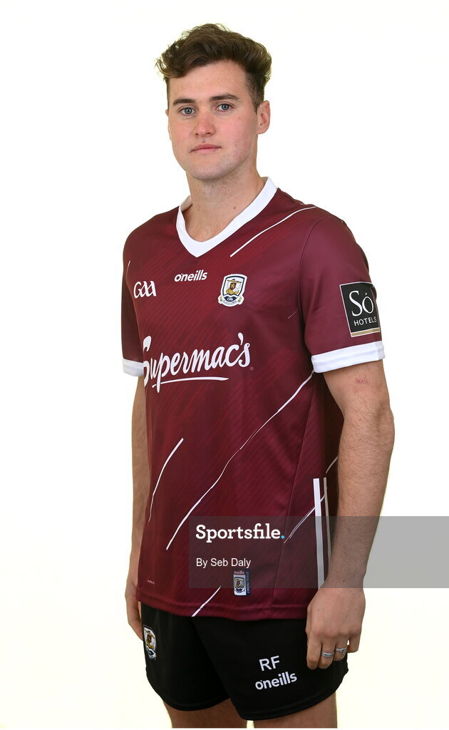 13 April 2023; Robert Finnerty during a Galway football squad portrait session at Milltown GAA in Galway. Photo by Seb Daly/Sportsfile