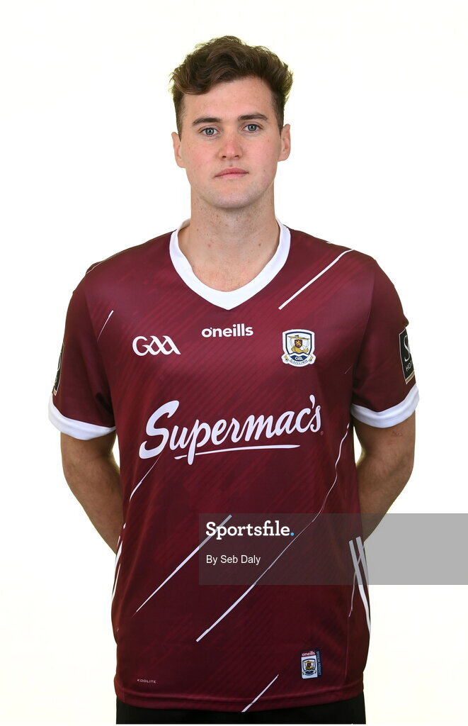 13 April 2023; Robert Finnerty during a Galway football squad portrait session at Milltown GAA in Galway. Photo by Seb Daly/Sportsfile