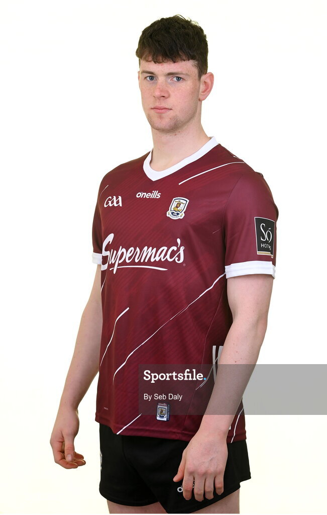 13 April 2023; Darragh Varley during a Galway football squad portrait session at Milltown GAA in Galway. Photo by Seb Daly/Sportsfile