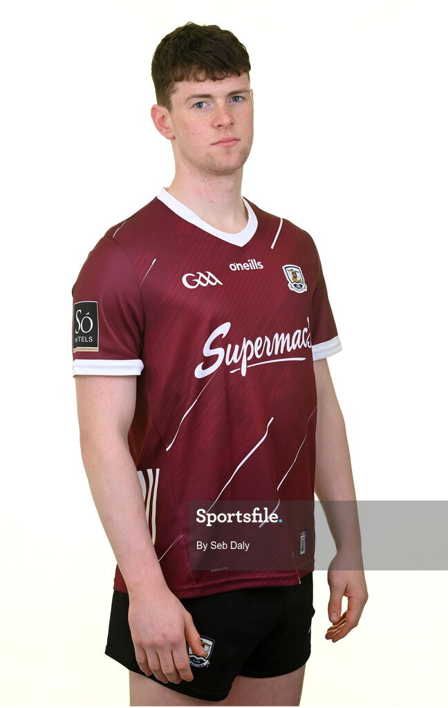 13 April 2023; Darragh Varley during a Galway football squad portrait session at Milltown GAA in Galway. Photo by Seb Daly/Sportsfile