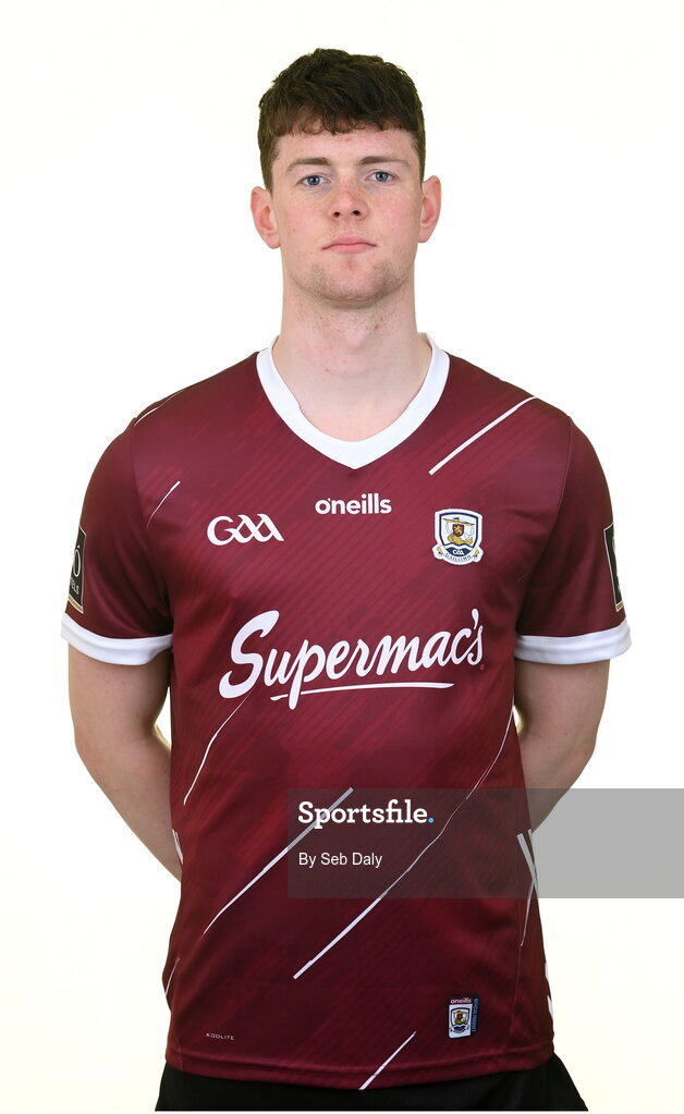 13 April 2023; Darragh Varley during a Galway football squad portrait session at Milltown GAA in Galway. Photo by Seb Daly/Sportsfile