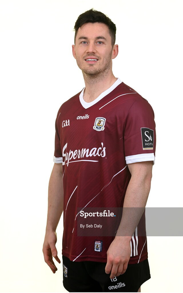 13 April 2023; Ian Burke during a Galway football squad portrait session at Milltown GAA in Galway. Photo by Seb Daly/Sportsfile